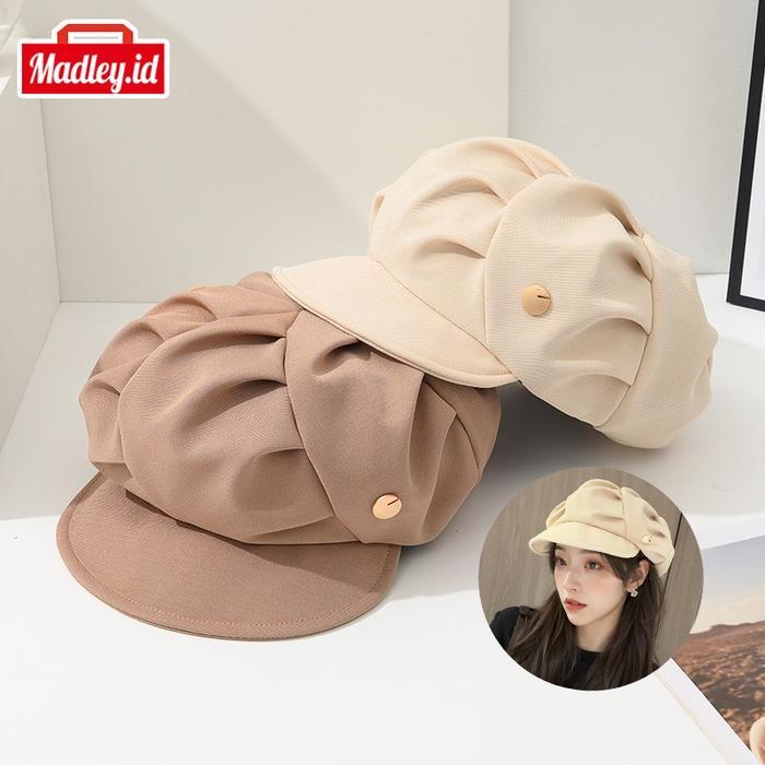 MAdley Hat Girl Premium Topi Wanita Model Baret Bucket Gaya Korea