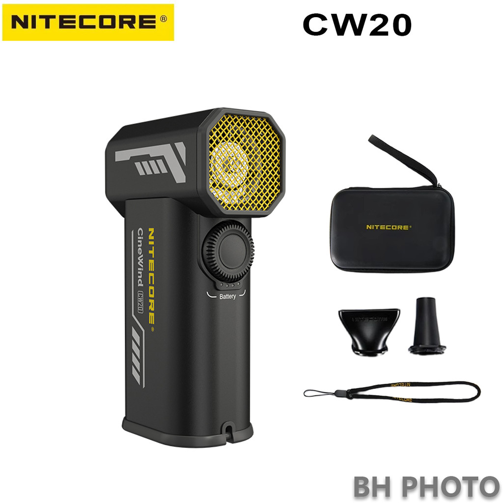 NITECORE Pocket Photography Fan CW20 Electric Portable Fan Stepless Wind Blower for Studio