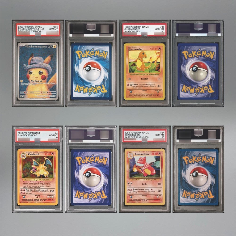 DIY 1999 English version Cards Anime PTCG Charizard Arcanine Bulbasaur 10Points Rare Rating Card
