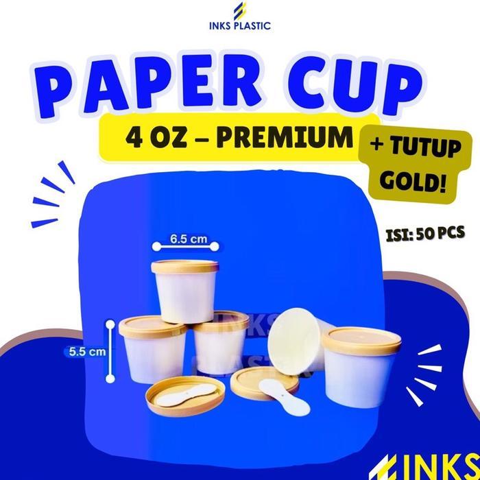 PAPER CUP 4 OZ + TUTUP GOLD