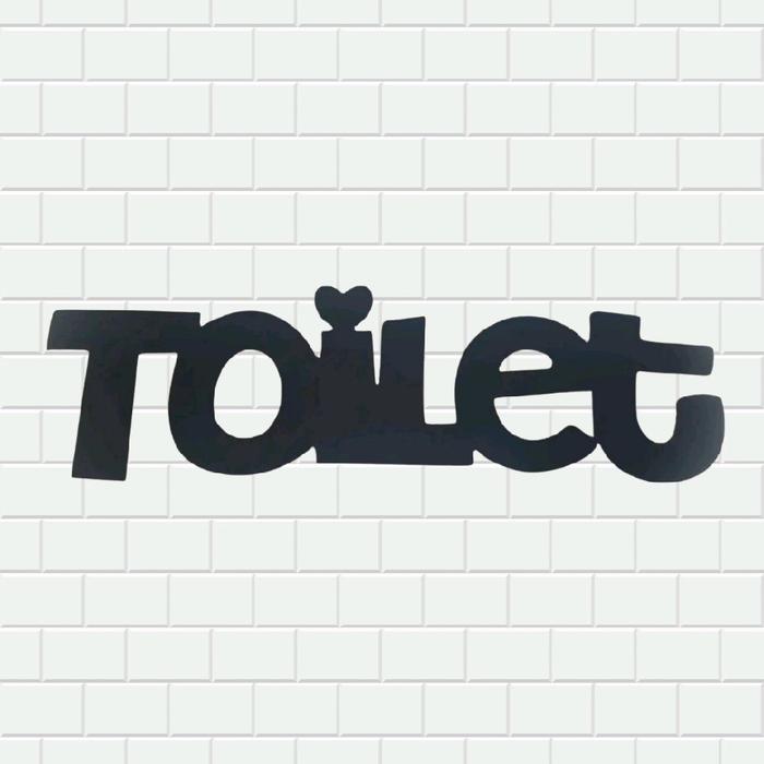 [COD]Handmadeku-Dekorasi Gantung Aesthetic Tulisan Toilet Ukir