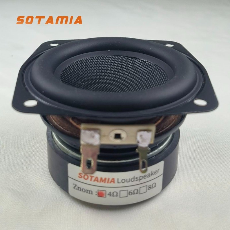 SOTAMIA 1Pcs 3 Inch Subwoofer 4 Ohm 20W Black Fiber Glass Audio Hifi Home Music Sound Speaker DIY