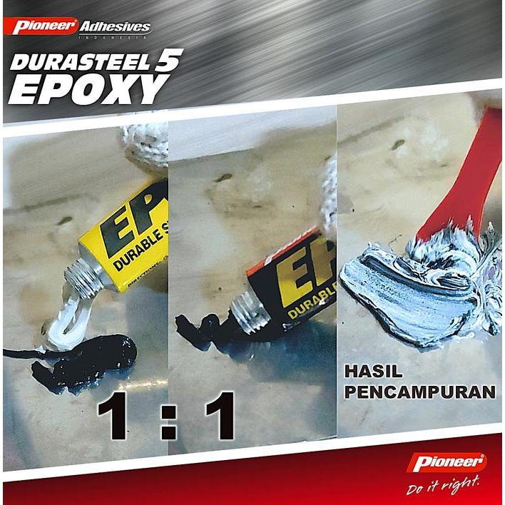PIONEER DURASTEEL FIVE EPOXY 35G TUBE - Lem Besi Epoxy Dengan Performa Tinggi
