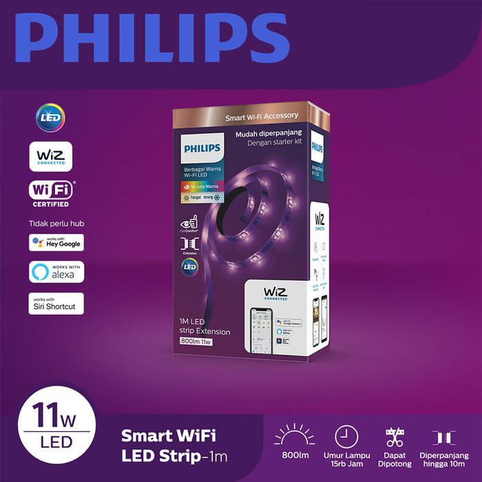 PHILIPS Smart Wifi LED Strip Extension Kit 1M - Color & Cahaya Putih