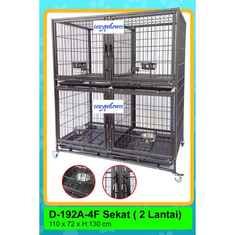 Lariss Maniss Kandang Susun Octagon 2 Lantai Dengan Sekat - Pet Cage D-192A-4F