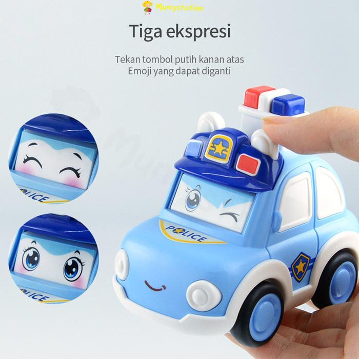 mainan mobil mobilan anak bayi bentuk polisi ambulans truk Plastik Roda