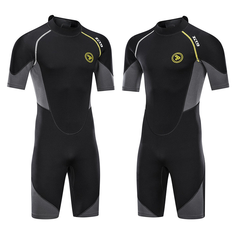 ZCCO Men Short Sleeve 1.5mm Neoprene Wetsuit Scuba Diving Suit Snorkeling Spearfishing Swimsuit