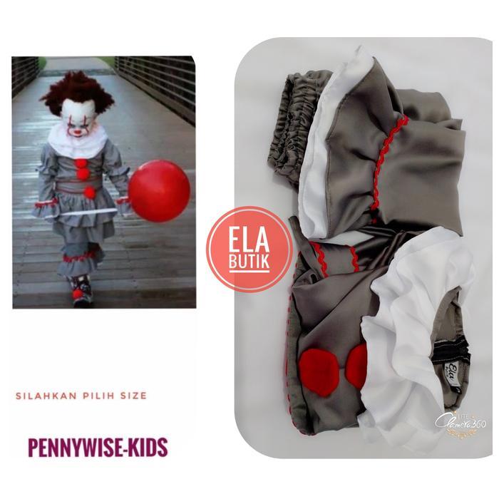 kostum pennywise-IT-clown-anak-kostum badut-kostum halloween