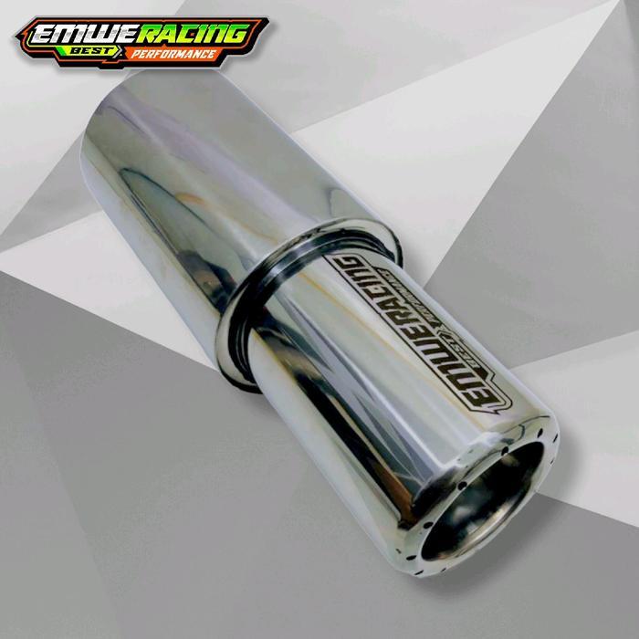 FREE ONGKIR KNALPOT MOBIL EMWE RACING GRONEL POLOS FULL STENLIS NGEBAS ADEM BULET EMPUK GAHAR BASS