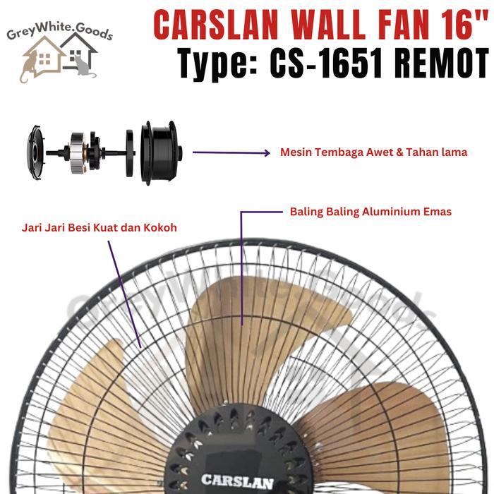 "New" Kipas Dinding Besi Remot 16 Inch JUMBO Kipas Timer Dinding Kipas Besi 5 Baling Bergaransi
