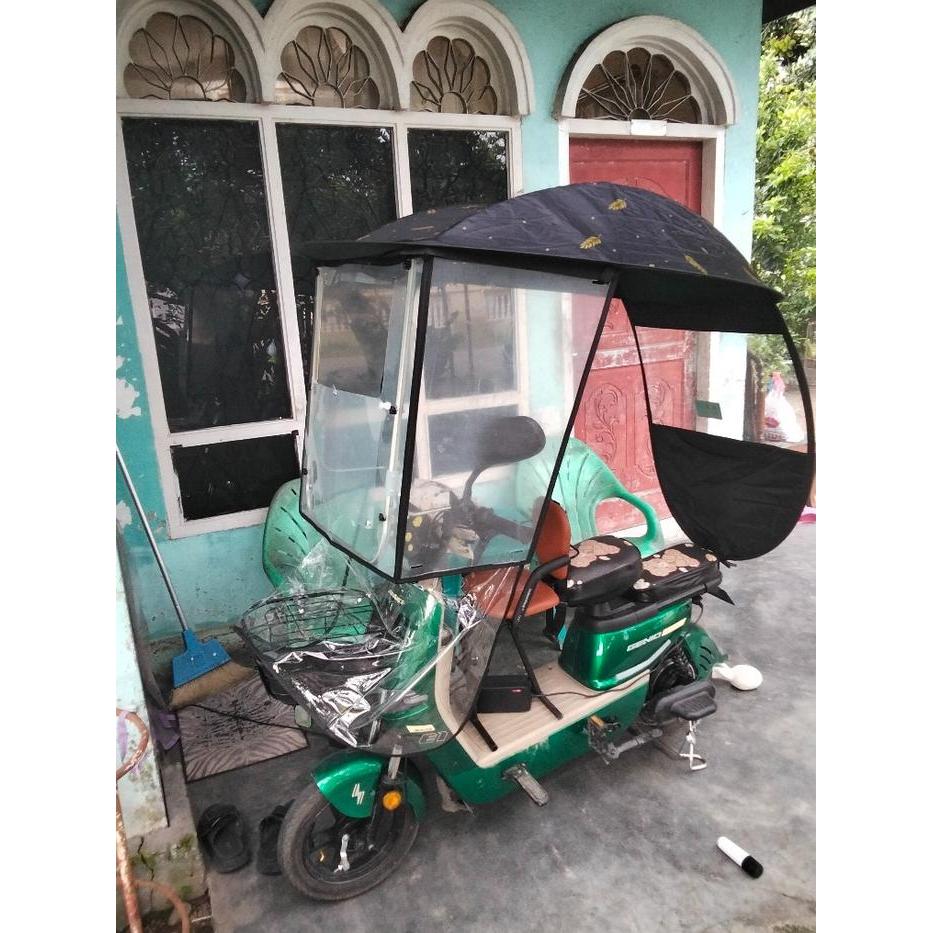 Id-Apexride Bahan Pvc Lembut Full Cover Badai Kanopi Motor Payung Sepeda Kanopi Motor Tenda Sepeda