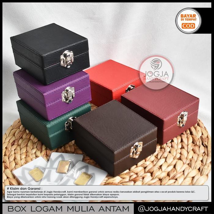 Premium Box Logam Mulia Antam Berjahit / Kotak Tempat Emas Antam