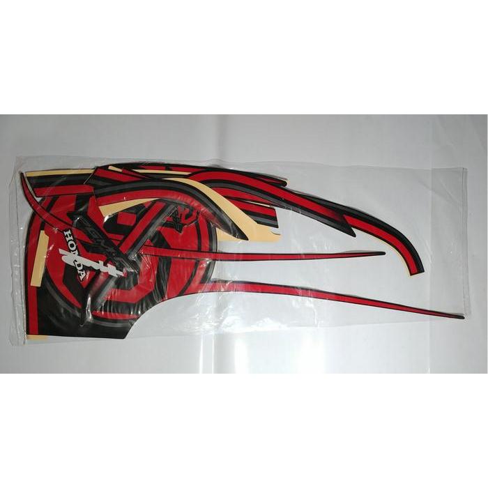 Stiker Bodi & Lis Body & Striping Scoopy 2014 Sporty Hitam Merah