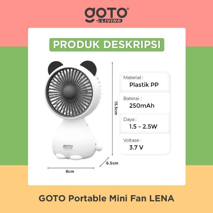 Goto [Cod] Lena Kipas Angin Kecil Karakter Mini Fan Duduk Meja Portable Usb Terlaris