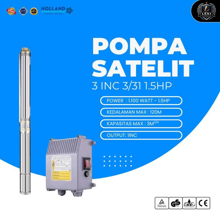 Pompa Air Celup Submersible/Pompa Sibel/Pompa Satelit Holland Pump Casing 3inch 3/31 1.5HP Non Kabel