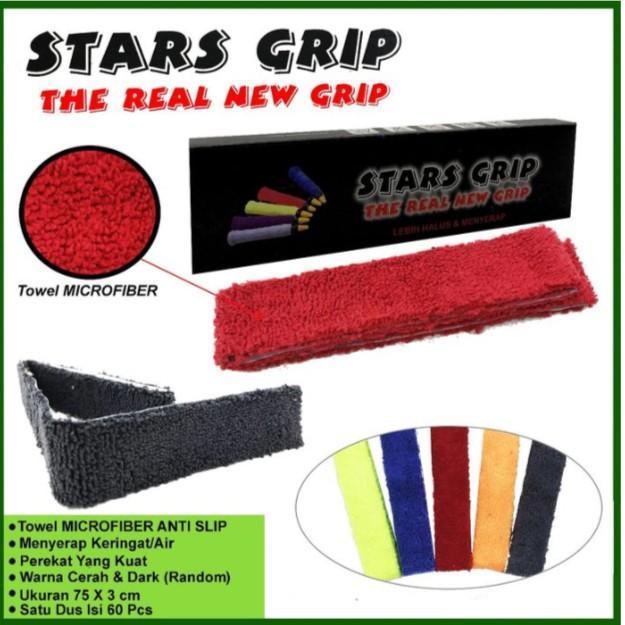 TERLARIS GRIP HANDUK RAKET STAR GRIP- TOWEL GRIP BADMINTON ISI 1BOX STAR GRIP BAHAN MICRO FIBER ANTI