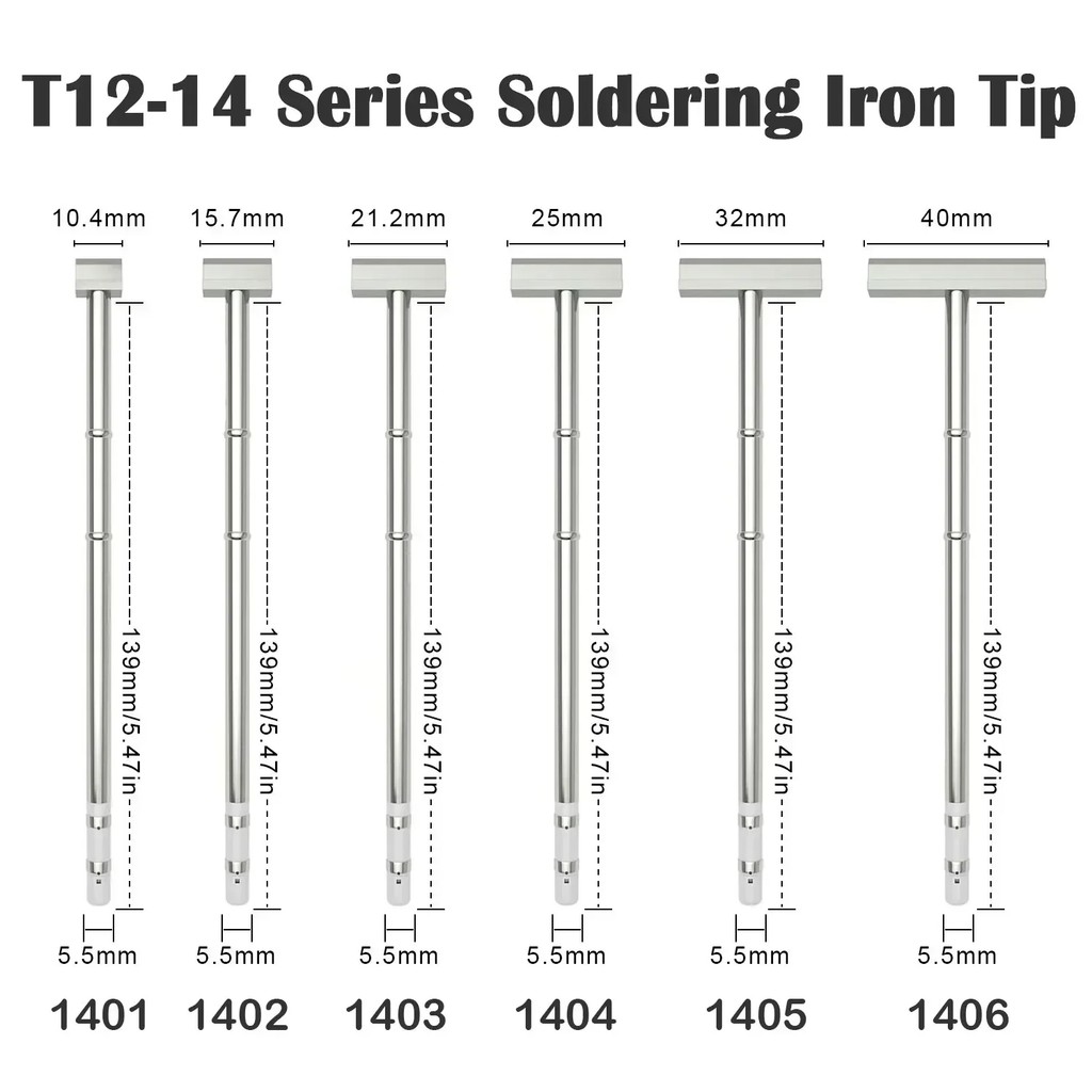 T12 Soldering Iron Tips 1401 1402 1403 1404 1405 1406 Original Taiwan Replaceable Tip for HAKKO FX95