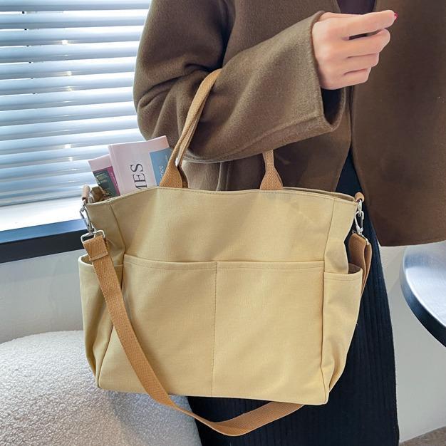 STOK TERBATAS Hayden Jane Bag Tote Bag Polos Gaya Kekinian Tas Tote Kanvas Fashionable Wanita Korea