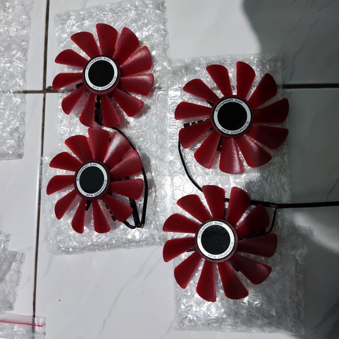 FAN KIPAS VGA XFX DUAL FAN 85MM 4PIN MERAH RX 570 580 UNIVERSAL ORI TERBARU