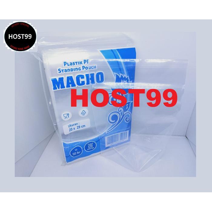 1BAL KHUSUS STANDING POUCH BERDIRI SINGLE SEAL MACHO 20X29