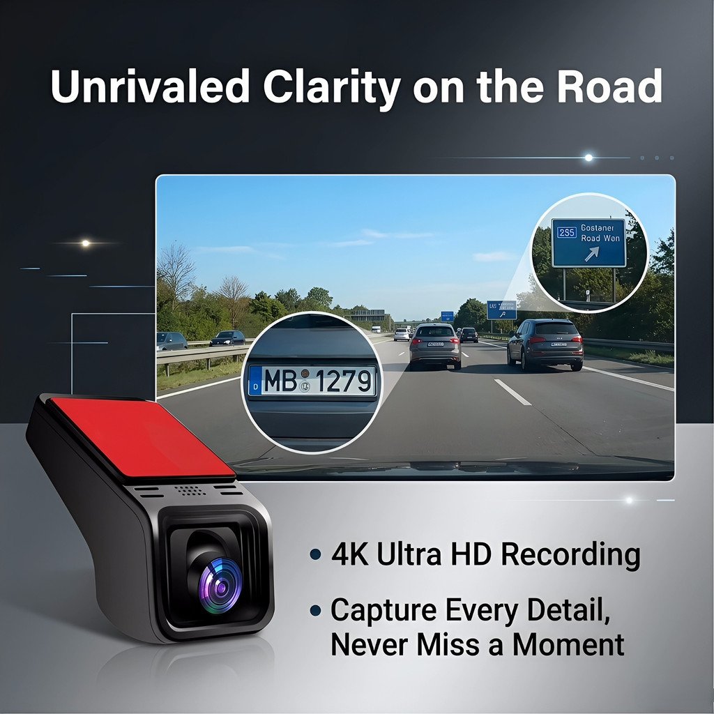 Ultra HD 4K Hidden Dash Cam WiFi Car DVR Night Vision Parking Monitor Car Electronics
