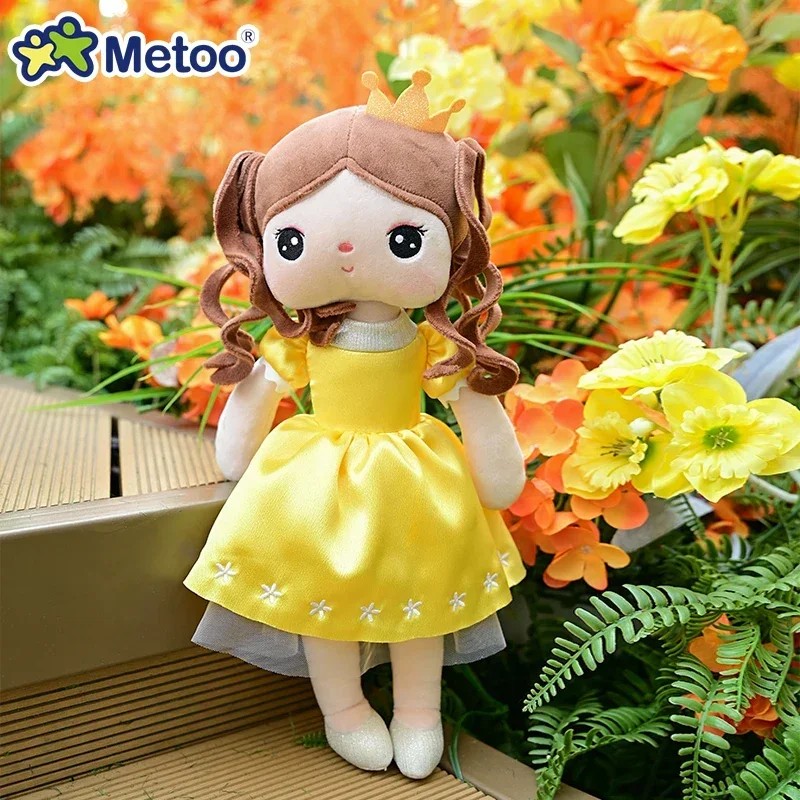 Original 38cm Metoo Angela Dolls Pink Sweet Fairy Tale Princess Cute Toy Beautiful Skirt Dolls