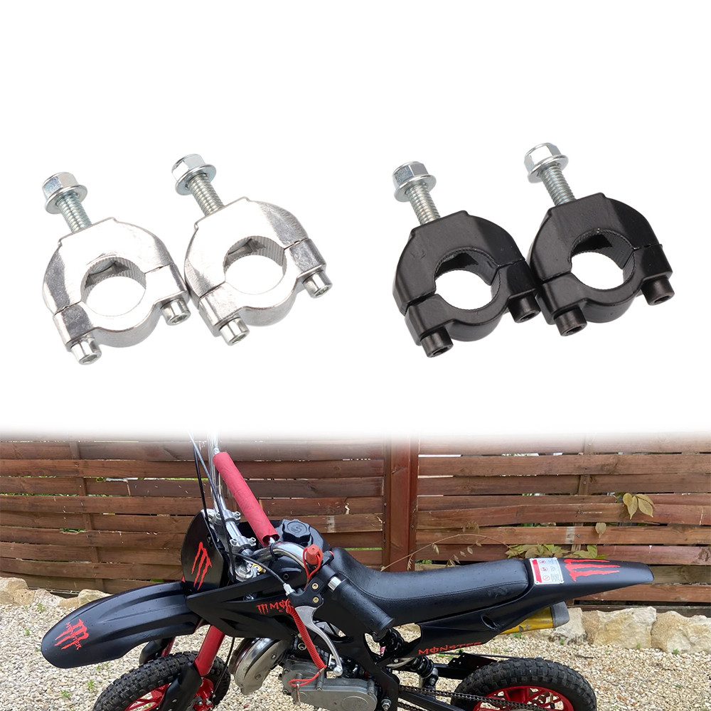 Handlebar Bar Risers Mount Bracket Clamp Taper 22mm 7/8 Inci untuk Motor Mini 47cc 49cc 2 Tak Sepeda