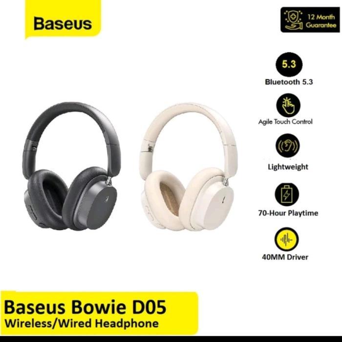 Baseus Headphone Wireless Bowie D05 Headphone Gamers Redy Stok