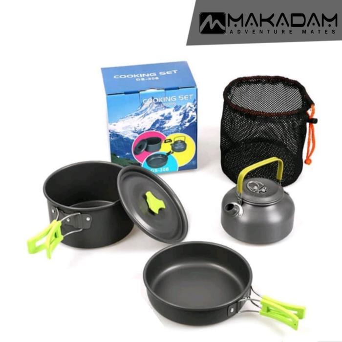 Cooking Set Nesting Teko Camping 308 #Gratisongkir