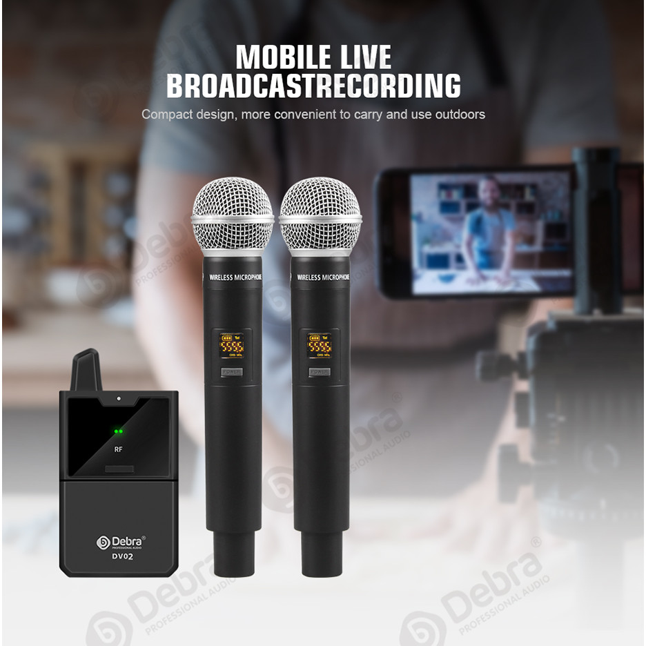 DV-01/02 UHF Lavalier Microphone Wireless Microphone System With Lavalier Microphone, UHF Signal