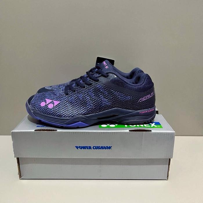 Sepatu Badminton Unisex Yonex Power Cushion Aerus 3 Blue Dark