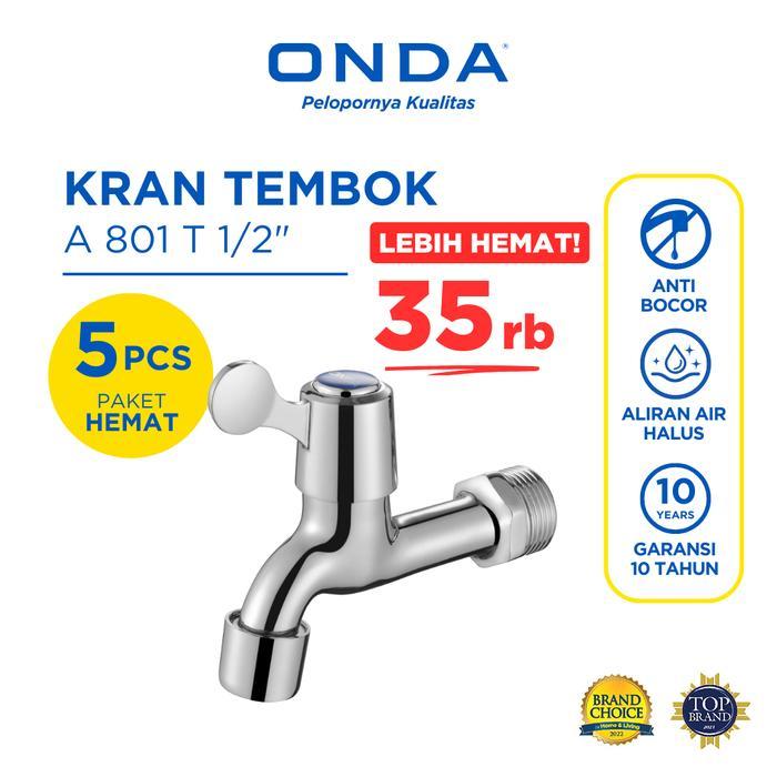 ONDA PAKET HEMAT 5 PCS Kran Tembok A 801 T 1/2"