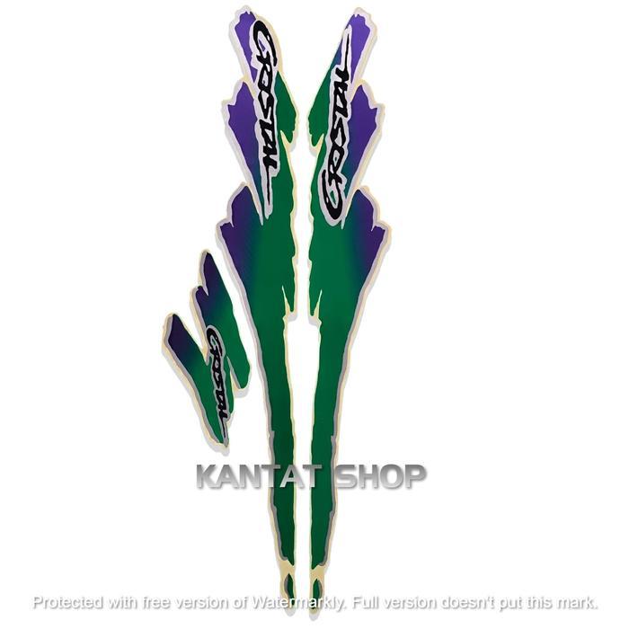Stiker Striping Lis Les Body Motor Suzuki Crystal 1994 Striping Crystal Tune Full Set Motorcycle