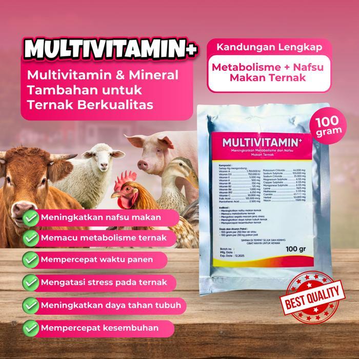 Sale- Multivitamin 100 Gr - Multivitamin Ternak - Meningkatkan Nafsu Makan Ternak