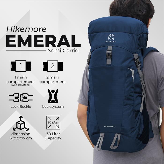 Eiger Aoki Adventure Tas Gunung Hikemore Emeral 30 Liter Original