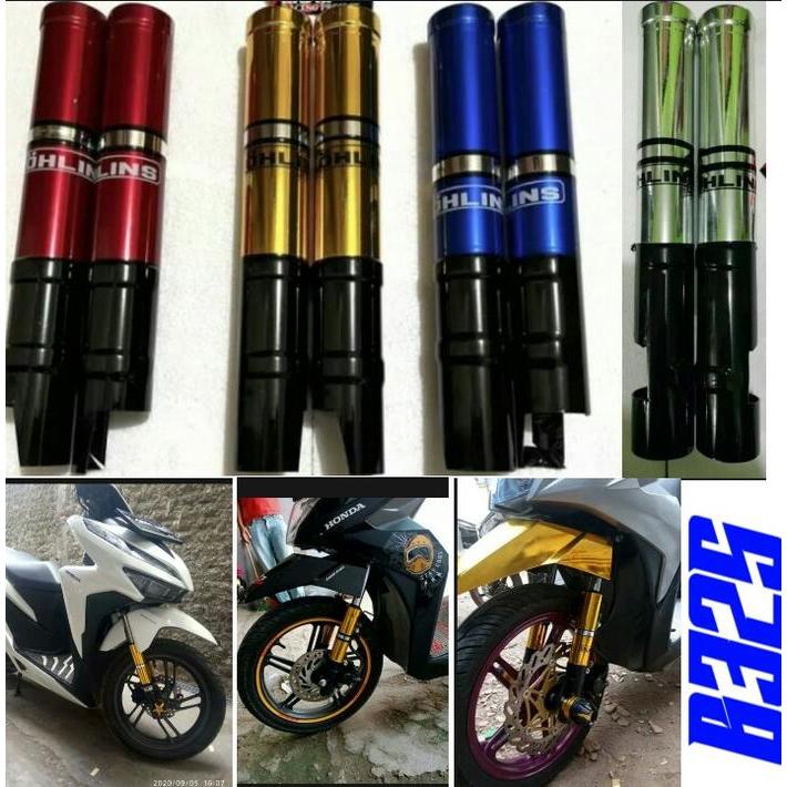 cover shock depan beat vario scoopy genio spacy all series Motor FULL SAMPE BAWAH Emas Motorcycle