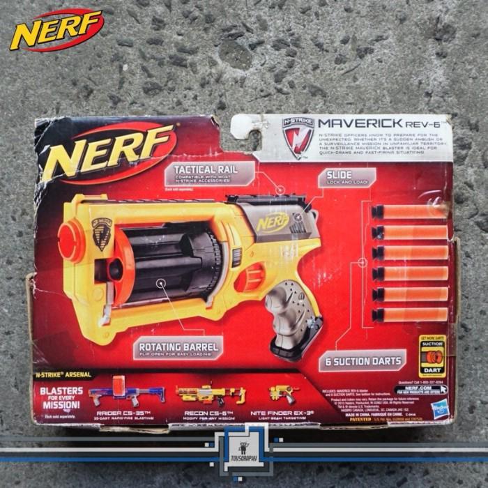TERMURAH Nerf MAVERICK REV-6 Blaster with Suction Dart Classic Nerf Disruptor Commander Agility