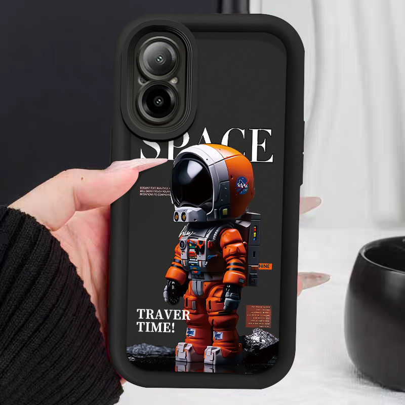 Casing Hp untuk Realme C67 12 Lite Case Astronot NASA Kasing silikon Cesing Bentuk Ombak Softcase an