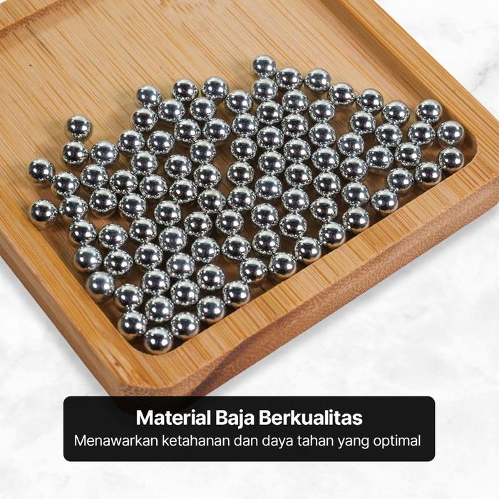 Peluru Ketapel Bola Bearing Sepeda Steel Balls 6mm Isi 100 PCS *