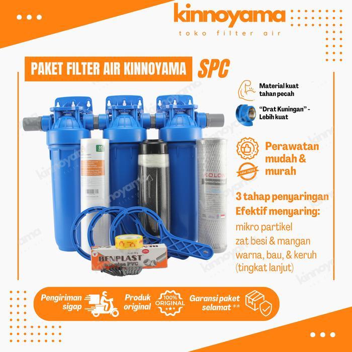 Paket Filter Air Sumur 3 Tahap Siap Pakai / Filter Air Sumur / Berbesi Tinggi / Air Kuning