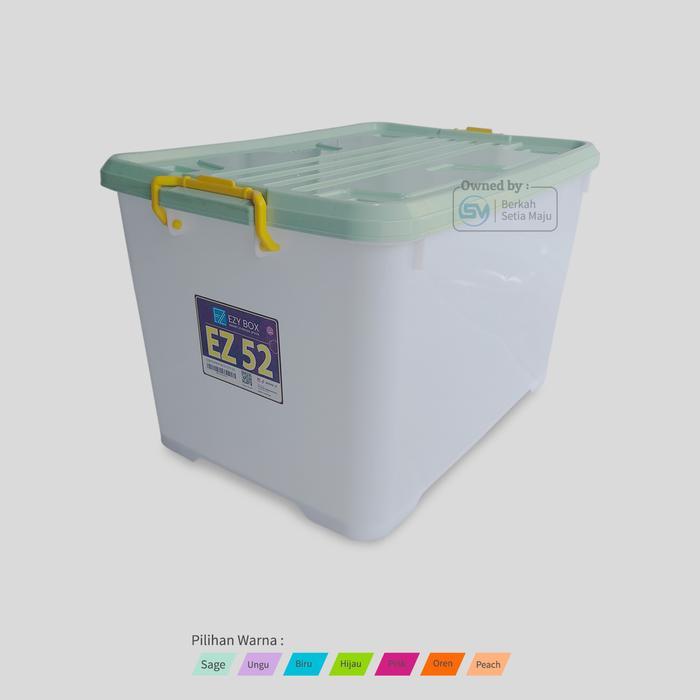 "New" BSM BOX PLASTIK 52 LITER EZY / CONTAINER BOX EZY / KOTAK PENYIMPANAN