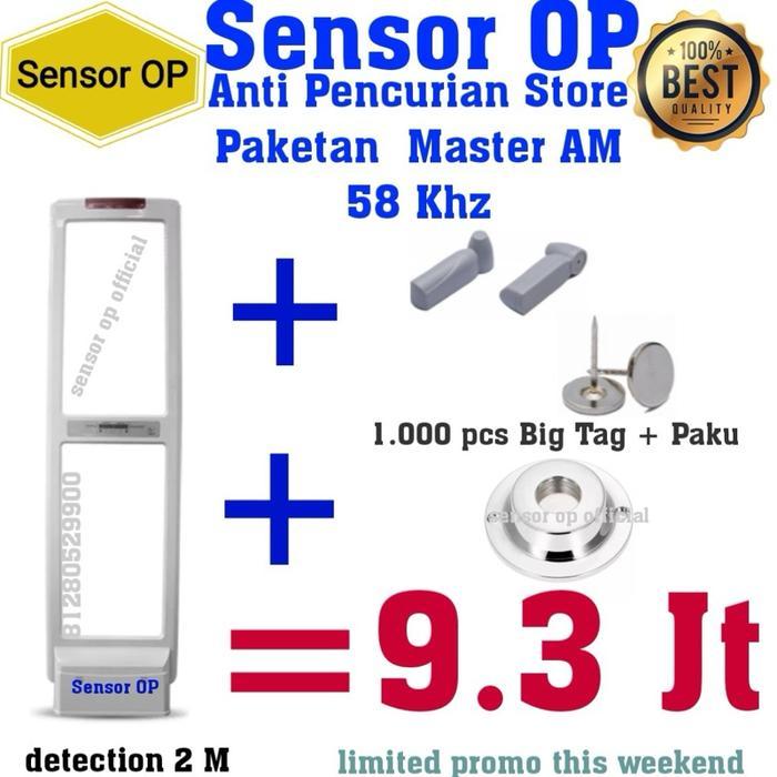 Best Seller Sensor Op Alarm Pintu Toko Baju Paketan 1 Pcs Sensor Op, 1000 Pcs Tag Untuk Fashion &