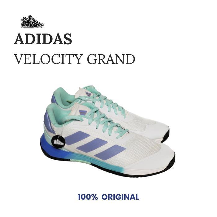 SEPATU TENIS PADEL BADMINTON PRIA ADIDAS VELOCITY GRAND PUTIH MEN SHOES