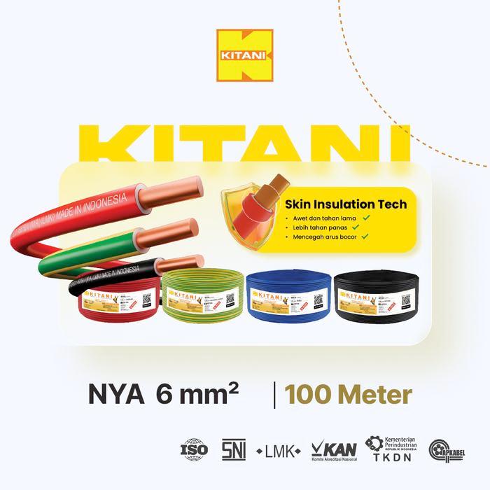 KITANI - NYA 6 mm - 100 Meter - Kabel Listrik Tembaga Kawat