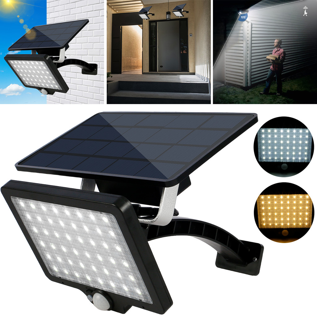 Solar Wall Lamp 48LED Security Lights Indoor Light Solar Wall Lamp Flood Lights with Separate Solar
