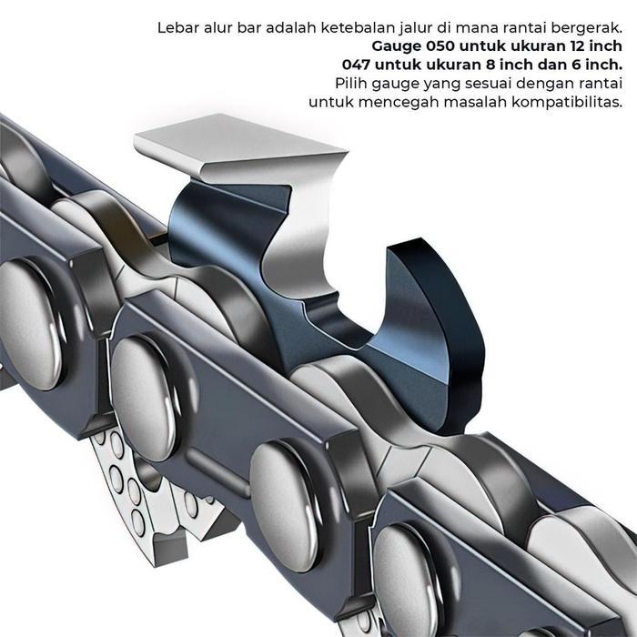 BAR & RANTAI CHAINSAW 6 8 12 INCH GUIDE BAR SPAREPART GERGAJI MESIN-6764
