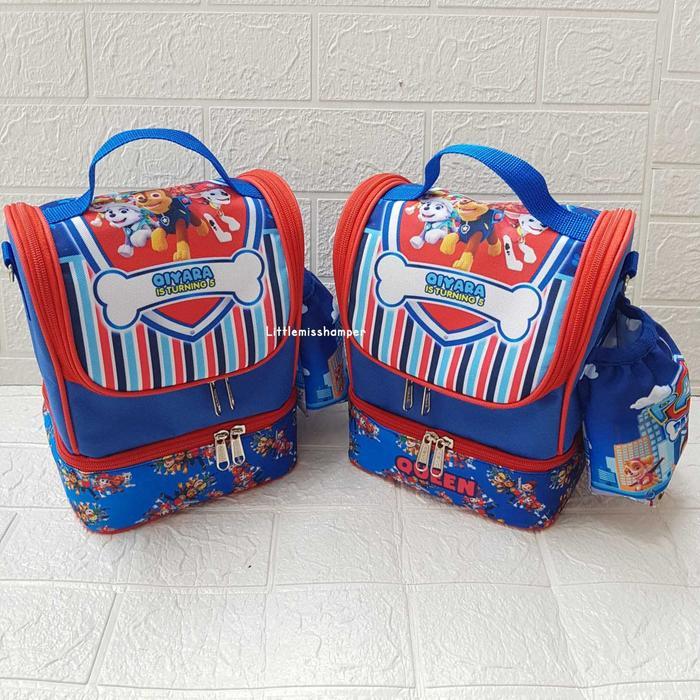 CUSTOM LUNCH BAG DD DOUBLE DECKER SOUVENIR ULANG TAHUN ANAK