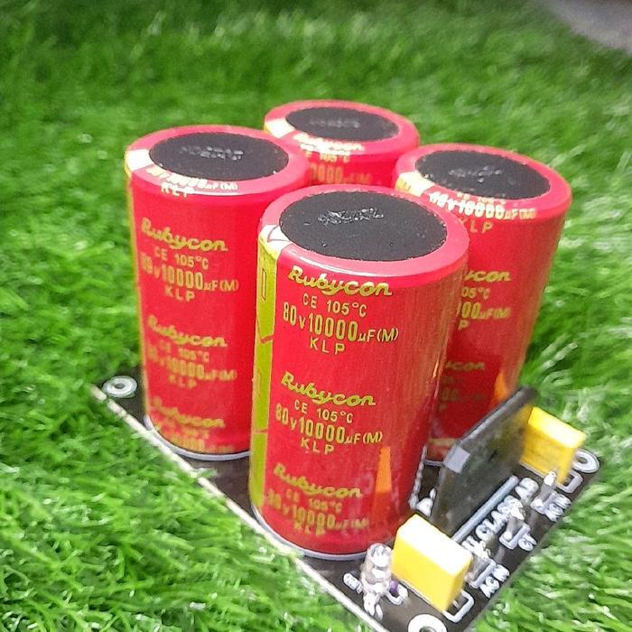 KIT PSU PCB 4 ELCO 80V 10000UF RUBYCON MERAH KLP 1SET