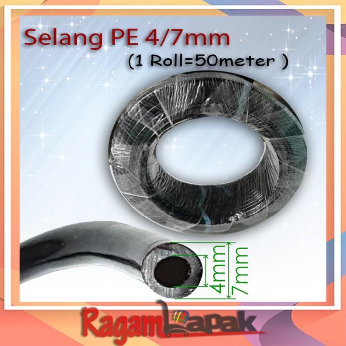 1 ROLL (50 MTR) SELANG PE 7 MM / SELANG PE 4/7 MM / SELANG PE 7MM - FERTIGASI / IRIGASI / HIDROPONIK