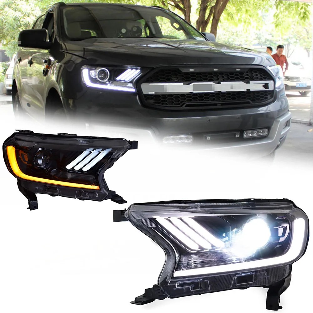 LED HeadLights For Ford Ranger 16-19 LHD RHD Style Full Led DRL Car Head Lamp Assembly Signal